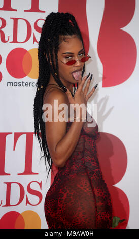 The BRIT Awards 2018 - Arrivals  Featuring: IAMDDB Where: London, United Kingdom When: 21 Feb 2018 Credit: JRP/WENN Stock Photo