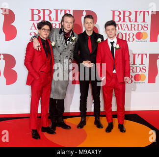 The BRIT Awards 2018 - Arrivals  Featuring: The Vamps Where: London, United Kingdom When: 21 Feb 2018 Credit: JRP/WENN Stock Photo