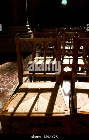 Backlit chairs. Palermo, Sicily. Italy Stock Photo