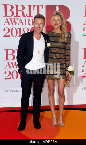 The BRIT Awards 2018 - Arrivals  Featuring: Ronan Keating, Storm Keating Where: London, United Kingdom When: 21 Feb 2018 Credit: JRP/WENN Stock Photo