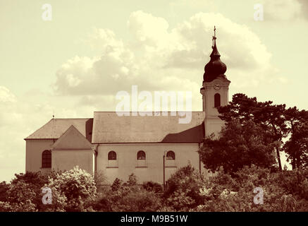 Benedictine abbey in Tihany, Hungary ( Vintage style ) Stock Photo