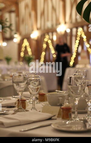 Romantic table setting, Essex, UK. Stock Photo