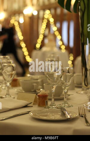 Romantic table setting, Essex, UK. Stock Photo