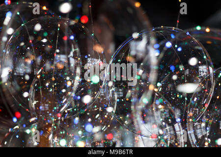 big colored soap balls with colored highlights Stock Photo