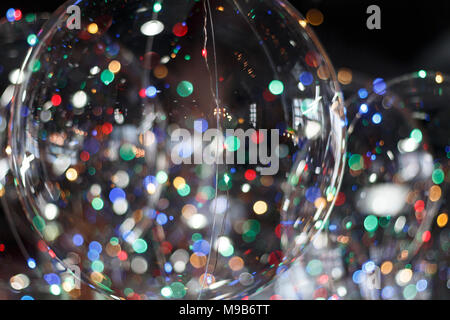 big colored soap balls with colored highlights Stock Photo