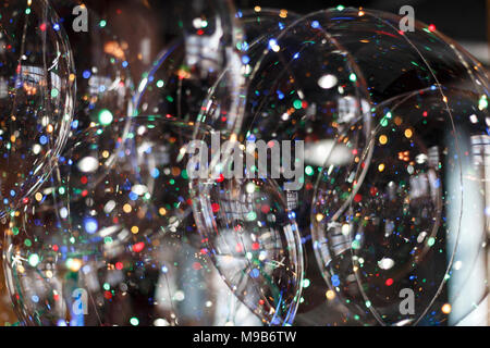 big colored soap balls with colored highlights Stock Photo