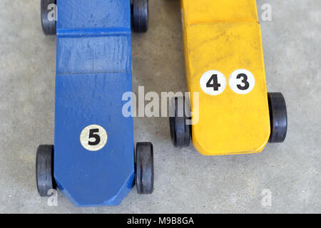 Pinewood Derby Cars Stock Photo