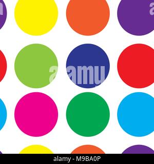 Large Coloured Circles on White Stock Vector