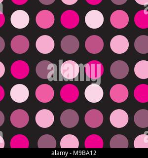 Small Pink Circles on Black Stock Vector