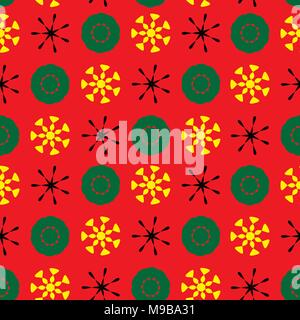 Red Seamless Xmas Pattern Stock Vector