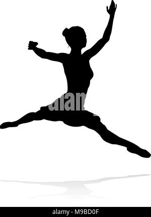 Ballet Dancer Silhouette Stock Vector