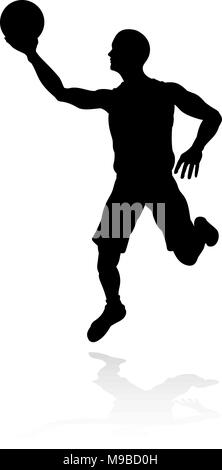 Silhouette Basketball Player Stock Vector