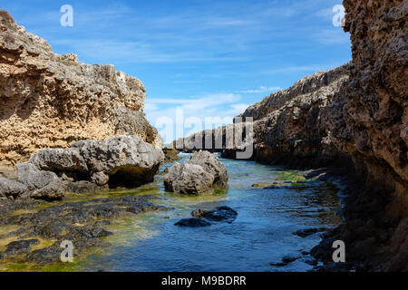 Inlet along the rocky coastline of Polignano. Apulia, Italy Stock Photo