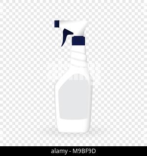 Design Product Bottle with Pulverizer Template for Ads or Magazine Background. 3D Realistic Vector Illustration Stock Vector