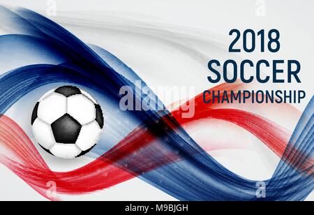2018 Soccer Championship Background Vector Illustration Stock Vector
