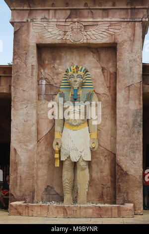 Egyptian statue idol of Anubis Stock Photo