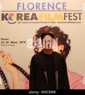 25th Mar, 2018. S. Korean actor Ha Jung-woo South Korean actor Ha Jung-woo poses during the 16th Korea Film Fest in Florence, Italy, on March 24, 2018. Credit: Yonhap/Newcom/Alamy Live News