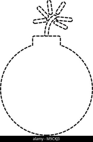 bomb icon over white background, line style, vector illustration Stock ...