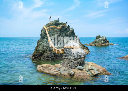 Meoto Iwa or the Loved one and loved one Rocks, iseshima, Mie prefecture, Japan Stock Photo