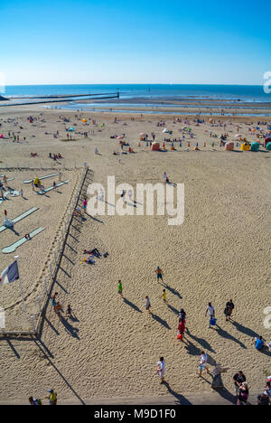 beach in deauville, Normandy, france Stock Photo