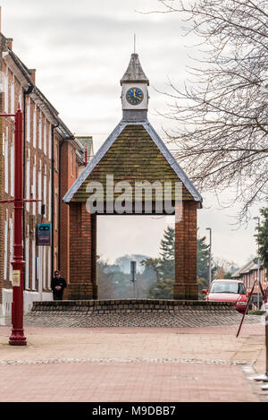 Daventry UK March 13 2018: Day view of Sheaf Street in Daventry town centre Stock Photo