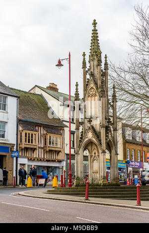 Daventry UK March 13 2018: Day view of Daventry Burton Memorial in town centre Stock Photo