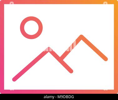 The Isolated gradient vector colorful picture with stand line icon Stock Vector