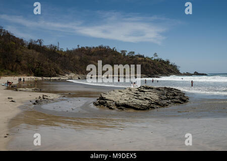 Scenic Playa Maderas beach on the west coast of Nicaragua Stock Photo