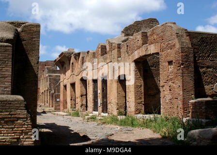 Ostia Antica archaeological site, the location of the harbour city of ancient Rome, Rome Italy Stock Photo