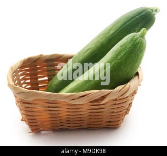 Snack cucumber over white background Stock Photo