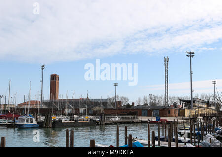 The Stadio Pierluigi Penzo, home to Italian Football Club Venezia FC, on the island of Venice Stock Photo