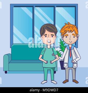 Funny doctors cartoons Stock Vector