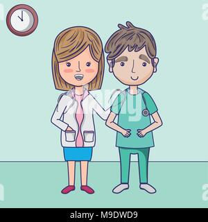 Funny doctors cartoons Stock Vector