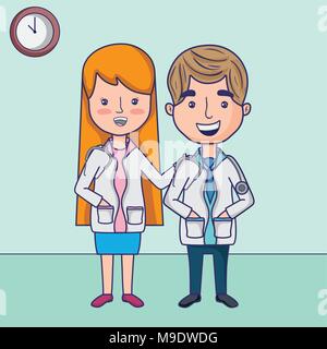 Funny doctors cartoons Stock Vector