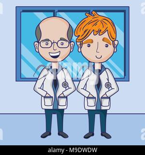 Funny doctors cartoons Stock Vector