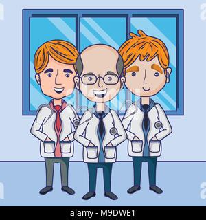 Funny doctors cartoons Stock Vector