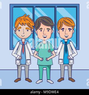 Funny doctors cartoons Stock Vector
