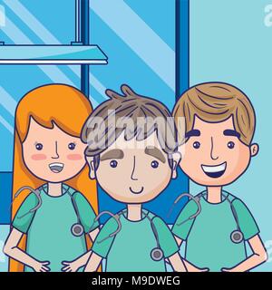 Funny doctors cartoons Stock Vector