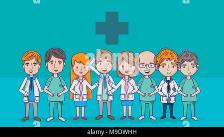 Doctors and medical team Stock Vector