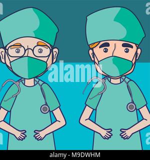 Doctors and medical team Stock Vector