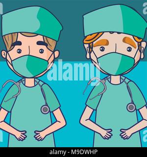 Doctors and medical team Stock Vector