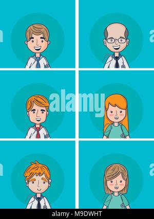 Doctors and medical team Stock Vector