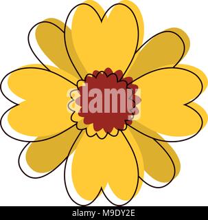 moved color beautiful rose with nature petals design Stock Vector Image ...