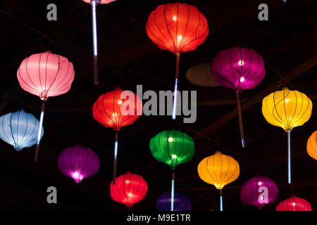 Indianapolis, Indiana, USA - January 07, 2018 - The Chinese Lantern Festival  with different sets of large lantern displays, is a festival of Chinese  Stock Photo