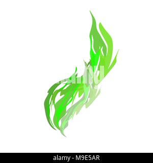 Acidic smoke Green isolated. Chemical evaporation. Vector illustration Stock Vector