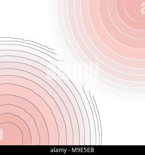 salmon pink 3d semi circle background pattern, vector illustration Stock Vector