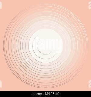 salmon pink 3D circle gradient pattern, vector illustration Stock Vector