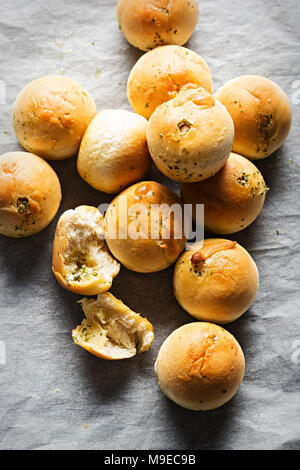 Garlic dough balls Stock Photo