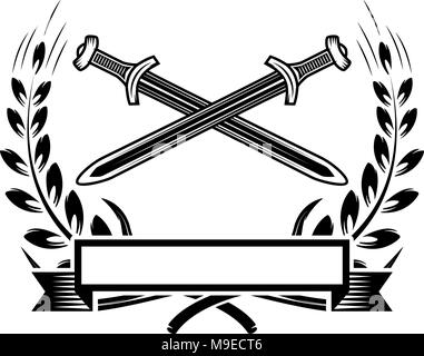 Crossed Swords- An Illustration of Crossed Swords Stock Vector Image & Art  - Alamy