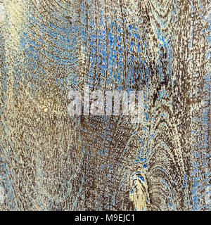 pastel wood planks texture background. Blue peel-off paint on an old wooden Board. Stock Photo